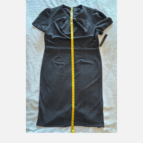 Maggy London short sleeve black & white jacquard dress (US18) Travel capsule! - Picture 3 of 8